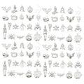 WOCRAFT 60pcs Bright Silver Halloween Charms Bracelet Charms for Jewelry Making Sets DIY Necklace Bracelet Keychain Crafting Charms Kit Craft Supplies (SN867) - color: Bright Silver, size: Halloween Charms
