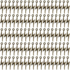 AUEAR, Flash Shape Charms Lightning Bolt Pendants Alloy Charm for Jewelry Making Supply Bracelet Necklace Earrings DIY Crafting Antiqued - color: Brown