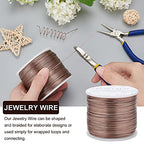 BENECREAT 754FT Matte Jewelry Craft Wire 20 Gauge Tarnish Resistant Aluminum Wire for Beading Necklace Jewelry Making, Coconut Brown - color: Coconut Brown