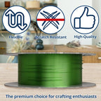 Soft Flex 26 Gauge Craft Wire - 27 Meters - Jewelry Wire with Tarnish Resistant Silver Plating - style: Green