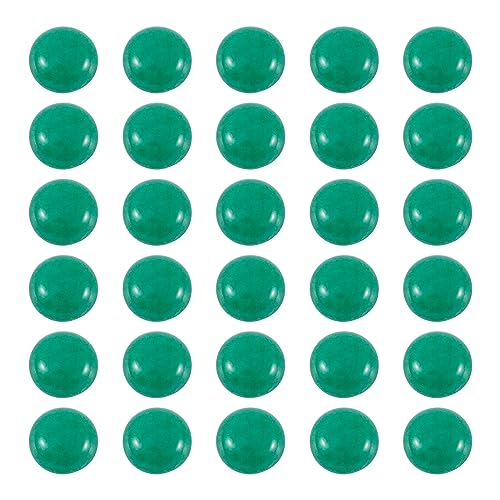 Crafans 50Pcs 8mm Half Round Gemstone Cabochons Natural White Jade Flat Back Stone Cabochons Domes No Hole Healing Power Stone Chakra Crystal Beads for Jewelry Making - color: Jade-Sea Green, size: 8mm