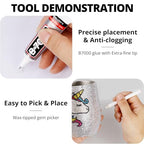 31000Pcs Silver Clear Rhinestones Gems Bedazzling Bedazzler Kit, Crystal Bedazzled Flatback Diamonds for Crafting Clothes Crafts Shoes Fabric, Jewels Bedazzle Resin Flat Back Gemstone 2-6mm b7000 Glue - color: Silver clear 2-6mm, size: Large Pack + 3Pcs G