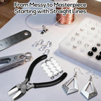 Jewelry Wire Straightener and Nylon Pliers, Durable Soft Jaw Jewelry Wire Straightening Plyers Tool Three Rollers Wrapping Straightener for Beading Weaving & Twining Projects