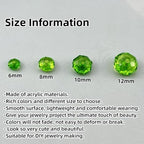 400pcs 8mm Acrylic Crystal Beads, Faceted Rondelle Acrylic Spacer Beads for Wind Chimes Bracelet Necklace Earring Keychain Jewelry Making DIY Crafts(Green) - color: Green, size: 8mm