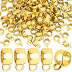 Joez Wonderful Links Bail Beads, Hypoallergenic Alloy Column Spacer Beads - color: 250 Gold