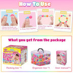 Funtopia Pop Beads, 700+ Pcs Arts and Crafts for Kids 4-6, Snap Beads DIY Bracelet Necklace Ring Anklet Set, Birthday Party Creativity Toys for Girls Toddlers Ages 3 4 5 6 (X-Large) - size: Large