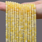 2 Strands (300PCs) Yellow Jade Rondelle Beads, 2 * 4mm Gemstone Loose Spacer Abacus Disk Beads for DIY Bracelet Necklace Earrings Jewelry Making, Craft Supplies Beading Kit - color: Yellow Jade, size: 2*4MM