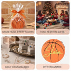 12-Pack Basketball Jewelry Box Bulk Team Gifts for Girls, Orange Round Mini Travel Jewelry Case Organizer for Basketball Players Coaches, Senior Night Tournament Gifting - style: Basketball
