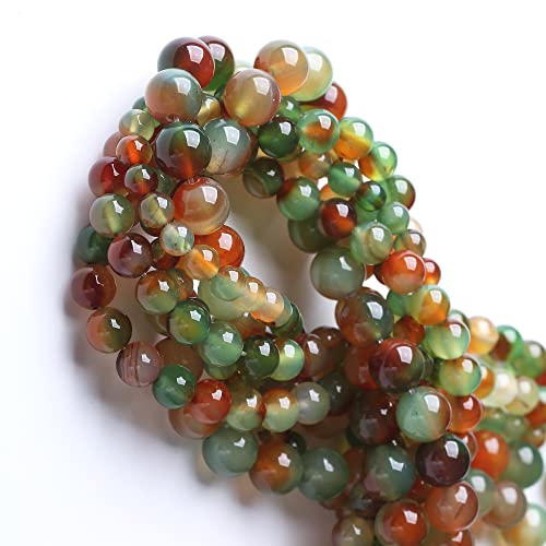 8MM Peacock Agate Round Loose Beads Natural Gem Beads Crystal Energy Stone Beads for Jewelry Making DIY Bracelet Necklace - color: Peacock Agate, size: 8MM