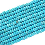 76pcs 5x8mm Natural Stone Blue Turquoise Rondelle Spacer Loose Beads Abacus Disk Stone Round Loose Gemstone Beads for Jewelry Making DIY Bracelet Necklace - color: Blue Turquoise, size: 5x8mm Abacus Disk