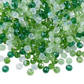 Jmassyang Briolette Rondelle Faceted AB Crystal Glass Beads for Jewelry Making Bracelets Necklaces Earrings (Green Mixed, 4mm) - color: Green Mixed, size: 4mm