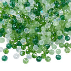 Jmassyang Briolette Rondelle Faceted AB Crystal Glass Beads for Jewelry Making Bracelets Necklaces Earrings (Green Mixed, 4mm) - color: Green Mixed, size: 4mm