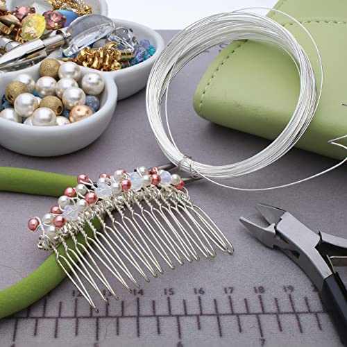 The Beadsmith Professional German Jewelry Wire – 0.4mm Diameter, 26 Gauge, 20 Meter Coil – Silver Plated – Beading Wire Used to Jewelry Making, Wire Wrapping, Sculpting, Floral, Modeling and DIY Arts - color: SILVER, size: 26 Gauge
