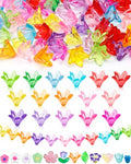 FIVEIZERO 200PCS Acrylic Lily Flower Beads, 16 Colors Trumpet Bell Floral Bead Charms for Bracelets, Necklaces & DIY Jewelry Making Crafts - color: Acrylic Lily