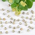 4mm 200pcs Natural Stone Round Beads Dalmation Jasper Genuine Stone Beading Loose Gemstone DIY Charm Smooth Beads for Bracelets Necklaces Earrings Hole Size 1mm (Dalmation Jasper 4mm) - color: Dalmation Jasper, size: 4mm