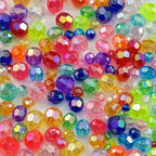 1800pcs Acrylic Faceted Round Beads 4mm 6mm 8mm 10mm AB Colors Glossy Acrylic Round Spacer Beads with Hole for DIY Bracelet Necklace Jewelry Making Supplies Handmade Craft(Black AB) - color: Black AB