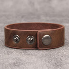 GelConnie Leather Cuff Bracelet Punk Braided Bracelets Rock Leather Wristbands Faux Mens Leather Bracelet Gothic Viking Bangle Adjustable Wrap Bracelet for Women,Men - color: Brown Engraved Leather Bracelet