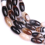 Botswana Agate Beads for Jewelry Making Natural Gemstone Semi Precious 8x16mm Oval Rice 15" JOE FOREMAN - color: 8x16mm/oval rice botswana agate