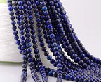 Natural Stone Beads 100pcs 8mm Lapis Lazuli Round Genuine Real Stone Beading Loose Gemstone Hole Size 1mm DIY Charm Smooth Beads for Bracelet Necklace Earrings Jewelry Making (Lapis Lazuli Blue, 8mm) - color: Lapis Lazuli Blue, size: 8mm