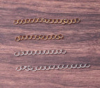 60 Pcs Necklace Extension Chain Metal Silver Gold Twist Removable Tail Extender Chains for Jewelry Making Bracelet Anklet Keychain DIY Kit (Gold, 5 cm) - color: Gold, size: 5 cm
