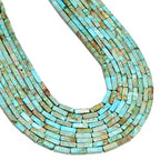 30 Pcs 4x13mm Light Blue Sea Sediment Imperial Jasper Rectangle Tube Beads for Jewelry Making Bracelets DIY Crafts - color: Light Blue Imperial Jasper, size: 4x13mm