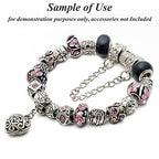 RUBYCA 5pcs 6.3" Silver Color Clasp European Snake Chain Charm Bracelet fit Charm Beads DIY - color: Silver, size: 16 CM