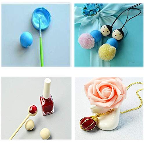 200Pcs 14mm Wood Beads Round Wooden Spacer Beads Unfinished Natural Wood Loose Beads - size: 14