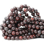45PCS 8mm Natural Brecciated Jasper Round Loose Beads for Jewelry Making DIY Bracelet Necklace Materials 1 Strand 15" - color: Brecciated Jasper, size: 8mm