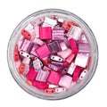Mack & Rex Love Spell Tila Bead Mix - Full, Half, Quarter Size & 6mm - Pink & Purple - Glass - Modern & Contemporary - 5-10 Pieces - color: Love Spell, size: 10 Gram Bag