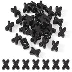 FASHEWELRY 30Pcs Acrylic Letter X Beads with Large Hole Big Plastic Letter Blocks European Beads 3D Letters Chunky Vowel Initial Alphabet Bead for Key Chains Necklace DIY Arts Craft Projects - color: Black, size: X