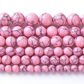 160PCS 4MM Pink Turquoise Spacer 2 Strands Loose Beads for Jewelry Making DIY Bracelet Necklace - color: Pink Turquoise, size: 4mm (2 strands)