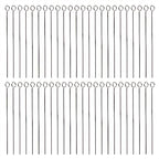Shapenty 200PCS Mini Metal Wire Eyepins Beading Small Open Eye Head Pins Needles Bulk for DIY Craft Bead Earring Pendant Necklace Bracelet Jewelry Charm Finding Making (40mm/1.57Inch, Silver) - color: Silver, size: 40 mm
