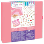 Make It Real: Handful of Charm - 70 pc DIY Jewelry Set, 4 Chain Lengths, Design & Create, Charm Necklace & Bracelet Craft Kit, Girls & Kids Age 8+