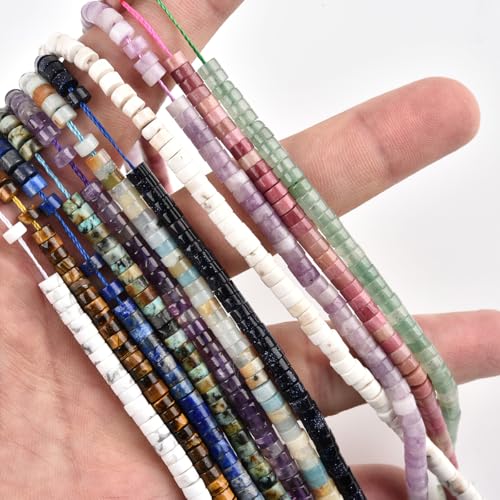 150pcs 4x2mm Natural Pink Aventurine Heishi Disc Rondelle Spacer Stone Semi Precious Gemstone Loose Beads for Jewelry Making 15 Inch - color: Pink Aventurine, size: 4x2mm