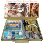 Sabrikas Let Your Creative Spirit Run Free Metallic Leather Boho Macrame Wrap Crystal Glass DIY Bracelet Jewellery Making Kit with Video Tutorial Hobby for Teens to Adults