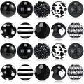 Ferreve 20 Pcs Chunky Bubblegum Beads 20mm Focal Pen Large Rhinestone Pearl Beads for DIY Beadable Pen School Jewelry Making Keychain Craft Making(Black) - color: Black