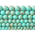 8MM 46PCS Peacock Blue Shell Turquoise Spacer Loose Beads for Jewelry Making DIY Bracelet Necklace - color: Peacock Blue Shell Turquoise, size: 8mm