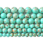 8MM 46PCS Peacock Blue Shell Turquoise Spacer Loose Beads for Jewelry Making DIY Bracelet Necklace - color: Peacock Blue Shell Turquoise, size: 8mm