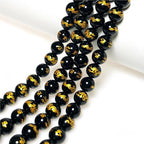 MJDCB Natural Stone Beads 12mm 30pcs Round Black Onyx Carved Dragon Loose Gemstone Bead Charms for Jewelry Making Bracelet Necklace Earring Pendant - color: Black Onyx Carved Dragon, size: 12mm