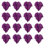 Crafans 100Pcs Frosted Acrylic Leaf Charms Purple Mardi Gras Charms Leaf Beads Plant Pendants Autumn Maple Leaves Beads Charms for Earrings Crafts DIY Jewelry Making Supplies 24x22.5x3mm - color: Purple