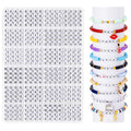 Goldwise Letter Beads for Bracelets, 1000 Pcs, Alphabet Beads for Friendship Bracelets, 7mm A-Z Round Black and White Letter Beads for Jewelry Making, Necklaces, and Key Chains - size: A-z Letter Beads