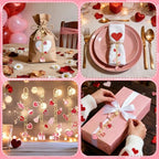 AUGSUN 189Pcs Valentines Keychain Making Kit, Valentines Day Charm Jewelry Chain Making Crafts, 60 Charms 12 Keychain Clips Hooks 15 Extender Chains 100 Jump Ring and Jewelry Plier - style: Valentines