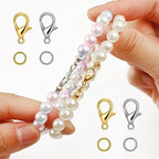 BOYIVI 6 Colors 1020PCS Jewelry Making Accessories Set with 120PCS Lobster Claw Clasp & 900PCS Open Jump Rings for DIY Bracelet Necklaces