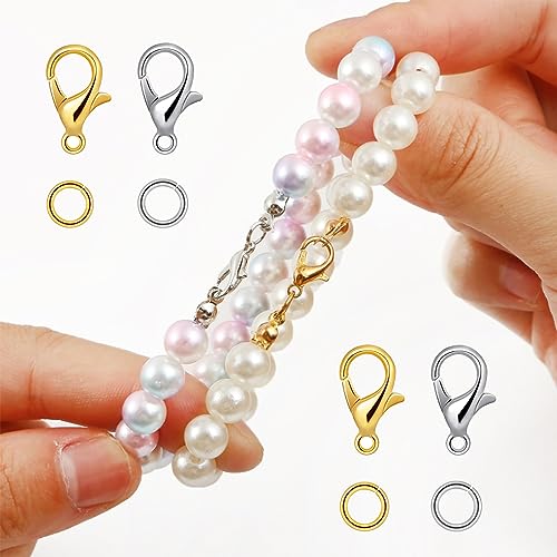 BOYIVI 6 Colors 1020PCS Jewelry Making Accessories Set with 120PCS Lobster Claw Clasp & 900PCS Open Jump Rings for DIY Bracelet Necklaces