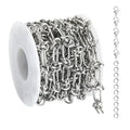 UMAOKANG 2 Meters Stainless Steel Chain for Jewelry Making Buckles Link Paperclip Chain on Spool Jewelry Making Chain DIY Supplies Findings - color: Knot (Steel)