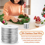 cridoz 18 Gauge Stainless Steel Wire for Jewelry Making, 1mm Baling Wire for Wrapping, Craft and Jewelry Making - size: 18 Gauge