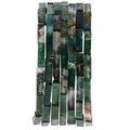Natural Moss Agate Rectangle Tube Beads 4x13mm 38cm/str Loose Semi Gemstone Stone Beads for Making Bracelets Necklace Earrings - color: Moss Agate, size: 4x13mm Rectangle