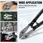 WORKPRO Bolt Cutter, Bi-Material Handle with Soft Rubber Grip, 18", Chrome Molybdenum Steel Blade, W017005A - size: 18", style: Bolt Cutter