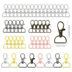 50Pcs Swivel Clasp Hooks D Ring Key Chain Clips, Metal Lobster Claw Clasps Trigger Clip Lanyard Snap Hook for Keychains Making Purse Hardware DIY Crafts 1 Inch (Bronze) - color: Bronze