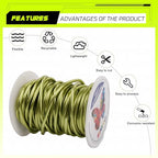 Aluminum Craft Wire,8 Gauge (3mm) Fluorescent Green Bendable Wire,32 Feet Continuous Roll for Jewelry Making,Sculpting,Floral & Armature Projects - size: 8 Gauge 32FT, style: Fluorescent Green